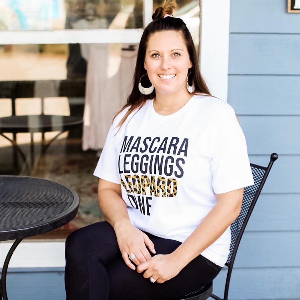 Mascara, Leopard, Leggings Tee